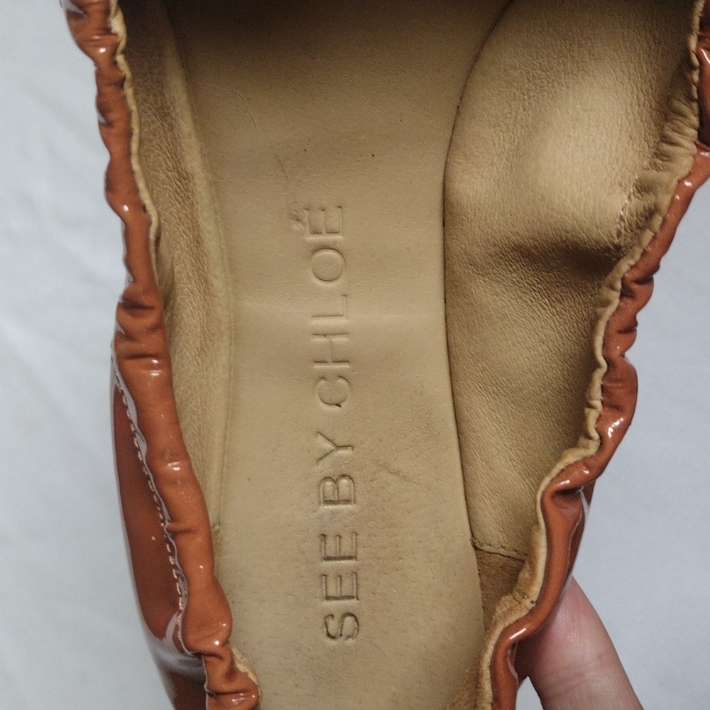 See By Chloe Open Zipper Bow Flats - Picture 8 of 10